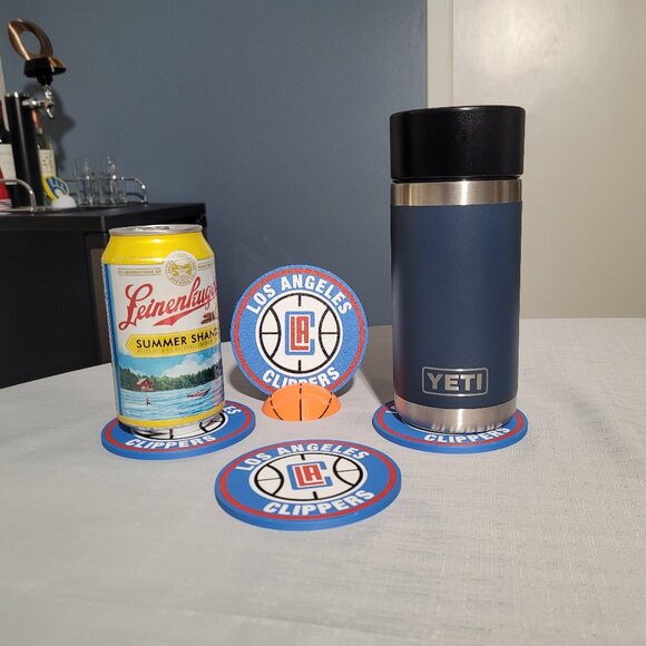 LA Clippers Coaster Set - 3D Printed - (Set of 4) - Picture 2 of 4